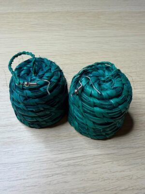 Boucle d'oreille en RAPHIA (VERT)